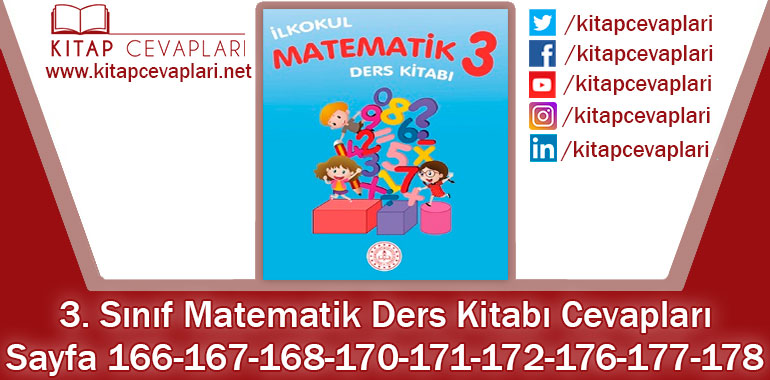 3. Sınıf Matematik Ders Kitabı Sayfa 166-167-168-170-171-172-176-177-178. Cevapları MEB Yayınları
