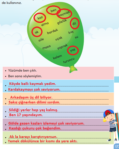 3. Sınıf Türkçe Ders Kitabı Sayfa 177 Cevapları MEB Yayınları