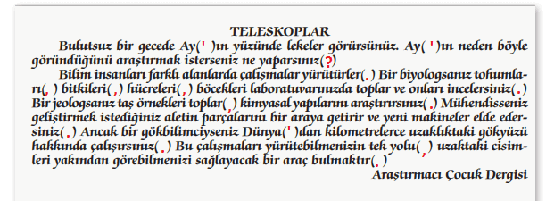 4. Sınıf Türkçe Ders Kitabı Cevapları Sayfa 126 MEB Yayınları