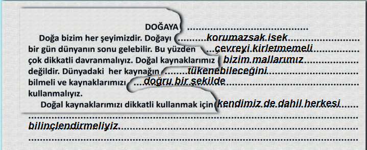 6. Sınıf Türkçe Ders Kitabı Cevapları Sayfa 158 MEB Yayınları2